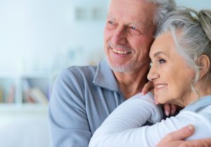 Older couple smiling together